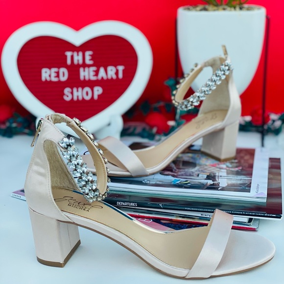 Jewel Badgley Mischka Bradley Ankle Strap Heels - Picture 4 of 9